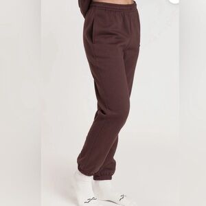 Lazypants Premium Fleece Relaxed Jogger In Espresso . NWOT